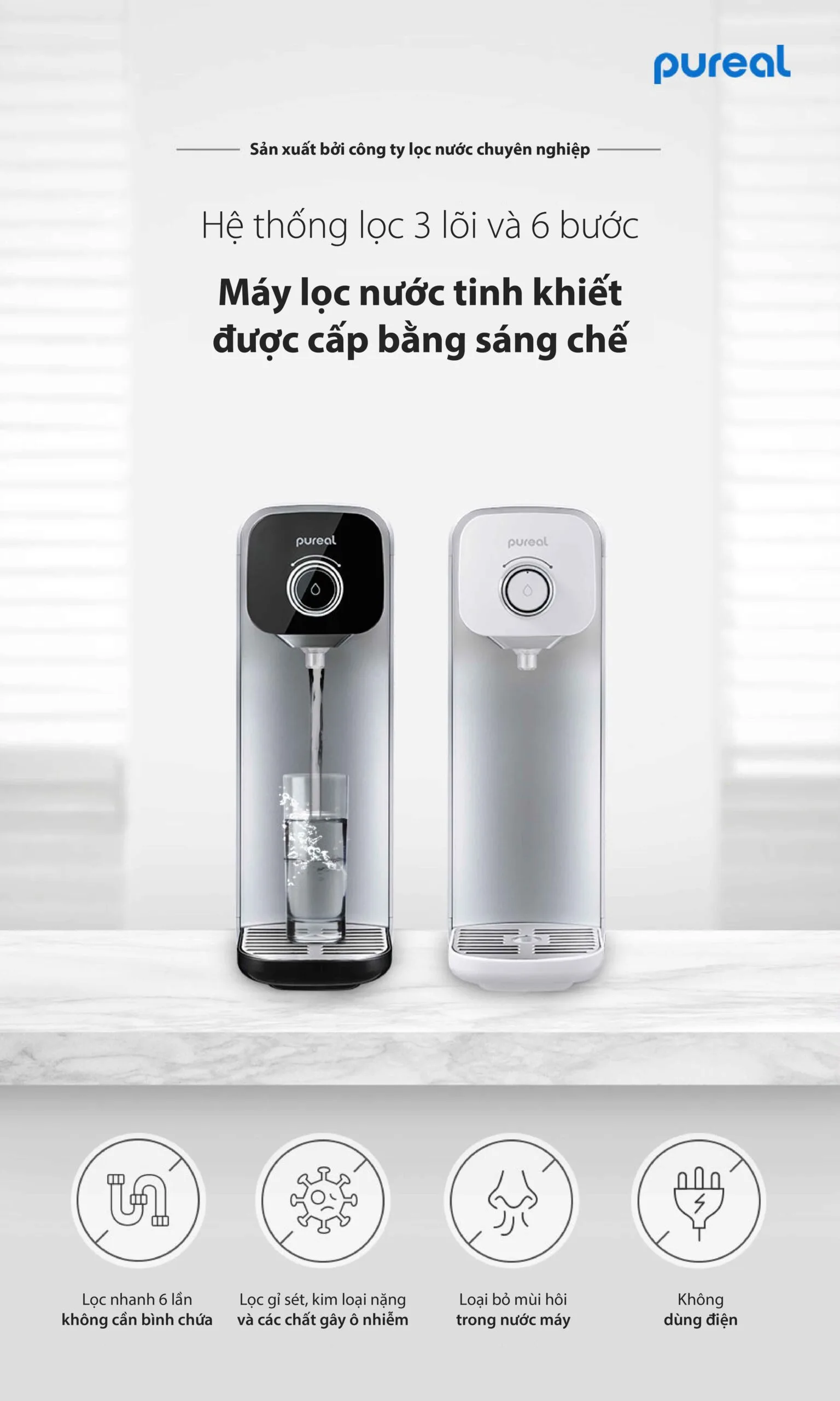 Máy lọc nước Pureal Black